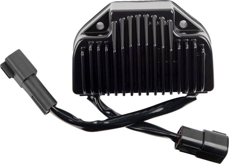 Drag Specialties Premium Voltage Regulator - Each, Aluminum - Black for Harley-Davidson Dyna 2004-2005
