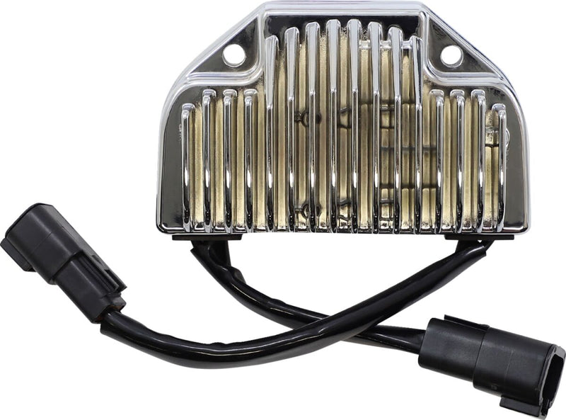 Drag Specialties Premium Voltage Regulator - Aluminum, Each - Chrome for Harley-Davidson Dyna 2006-2007