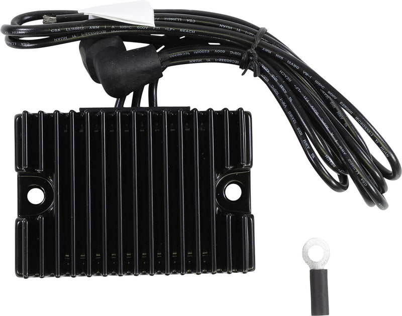 Drag Specialties Premium Voltage Regulator - Aluminum, Each - Black for Harley-Davidson Softail 1989-1990