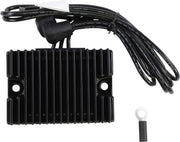 Drag Specialties Black Premium Voltage Regulator for Various Various Harley-Davidson Motorcycles (See Fitment List)