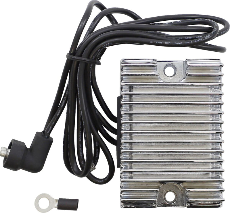 Drag Specialties Premium Voltage Regulator - Each, Aluminum - Chrome for Harley-Davidson Softail 1989-1990