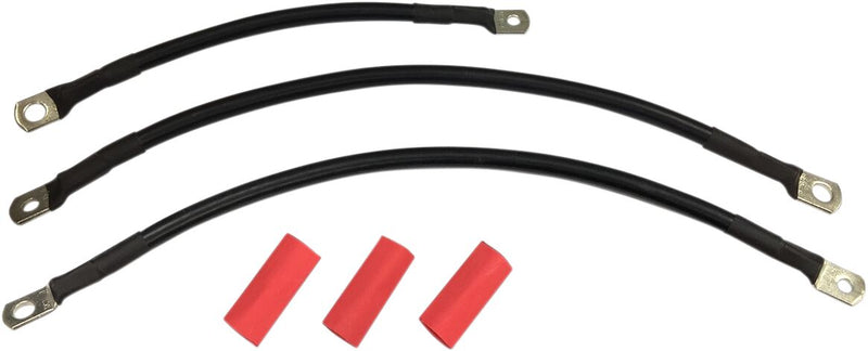 Drag Specialties Battery Cable KIT Black for Harley-Davidson Dyna 1994-2009