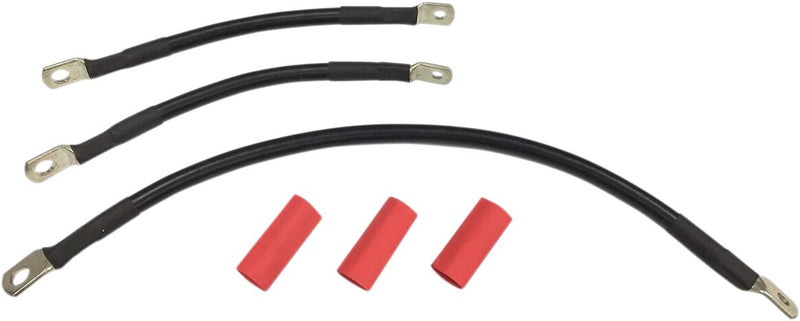 Drag Specialties Battery Cable KIT Black for Harley-Davidson Dyna 1991-2003