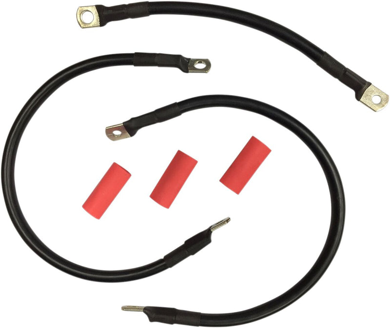 Drag Specialties Battery Cable KIT Black for Harley-Davidson Touring & FXR 1965-1984