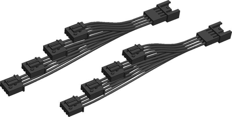 Ciro 4-way Rear Lighting Y-splitter - Accessory, Pair - Black for Harley-Davidson Touring, Softail, Sportster & Dyna 2014-2023
