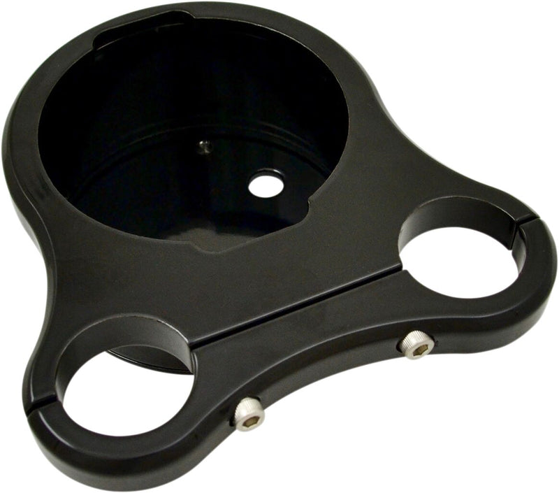 Drag Specialties T-bar Gauge Mounts - Billet Aluminum, Kit, OEM - Black / Gloss