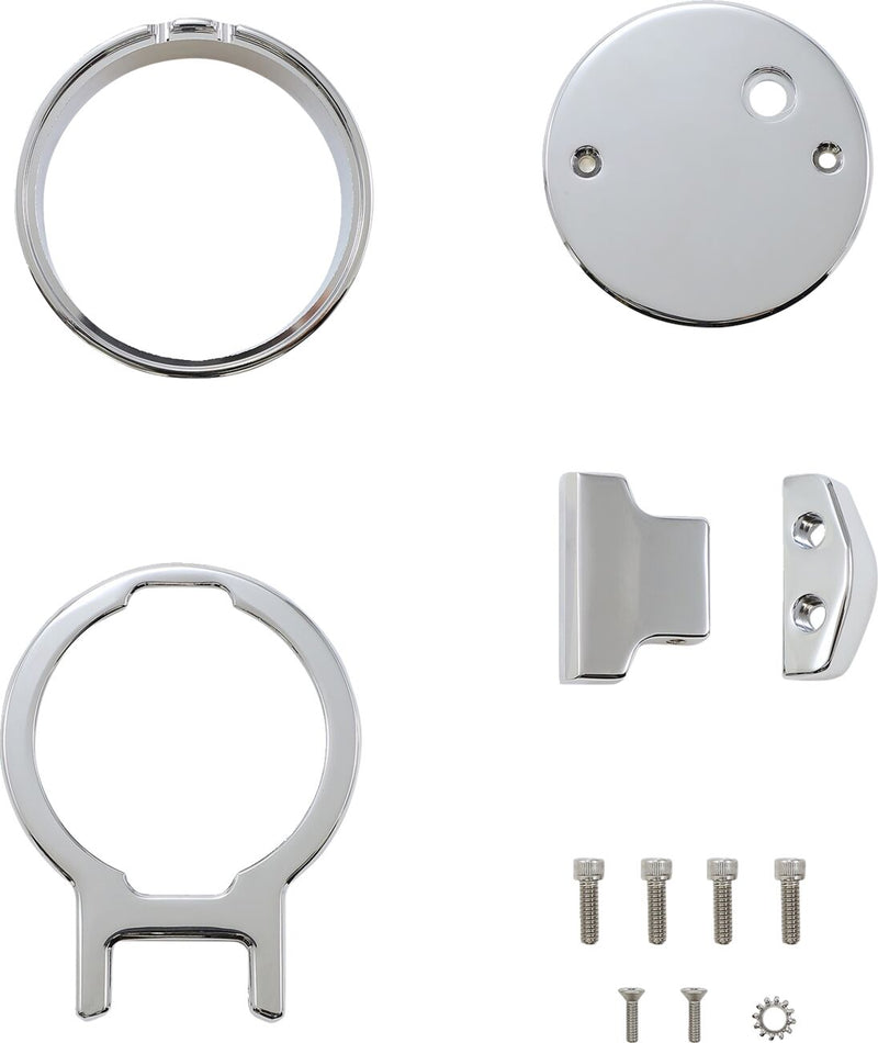 LA Choppers Gauge Mount for Performance Risers Chrome Single Gauge Billet Aluminium #LA-7397-01C