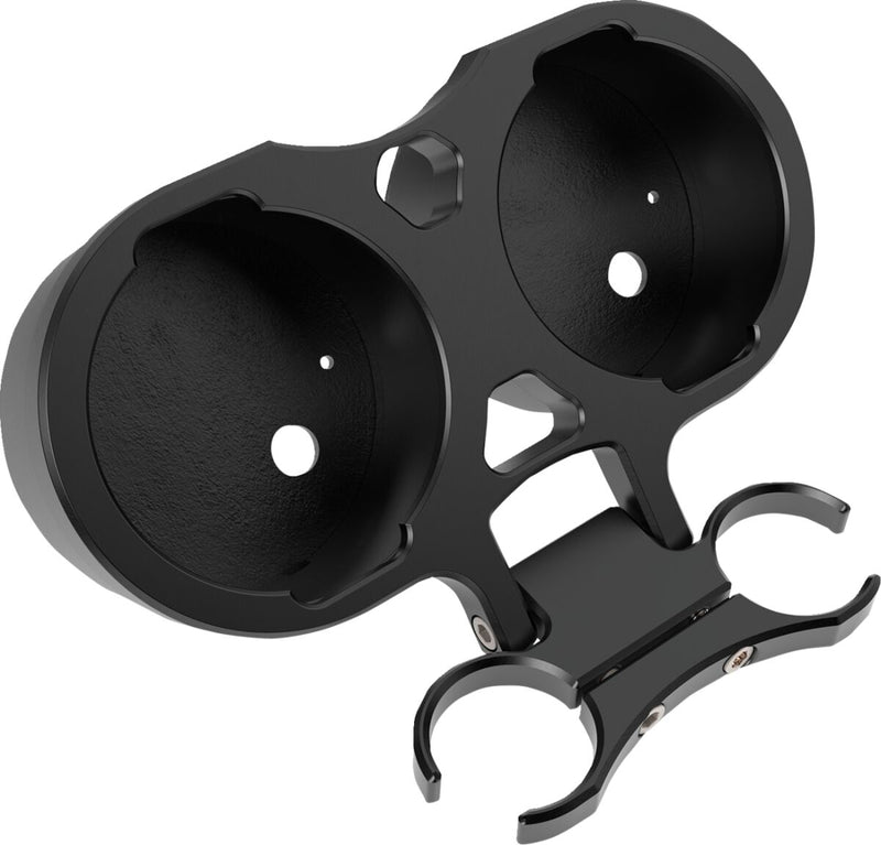 LA Choppers Gauge Mount Double Anodised Black Billet Aluminium Kit #LA-7398-02B