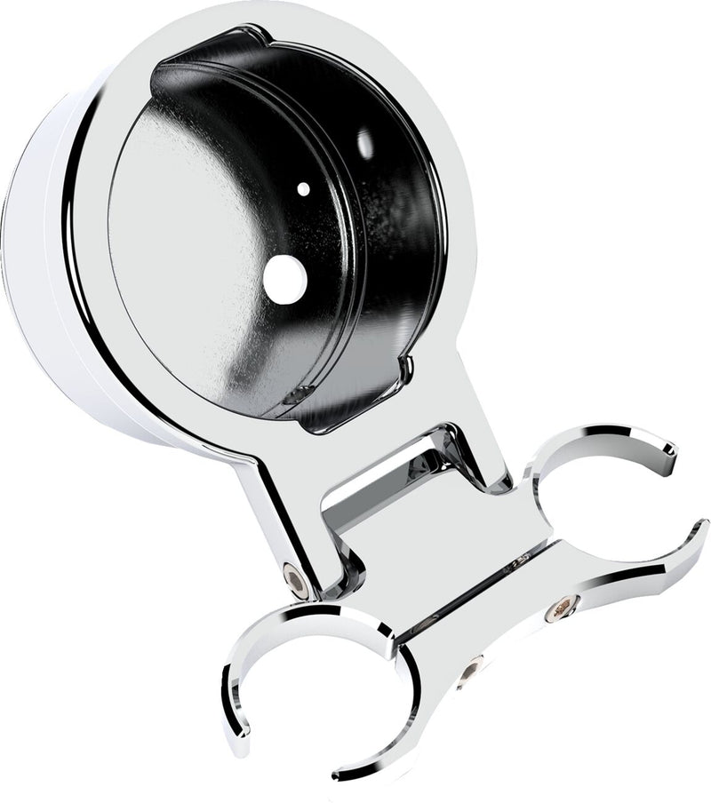 LA Choppers Gauge Mount - Billet Aluminum, Single, Kit - Chrome