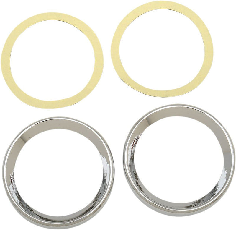 Drag Specialties Instrument Gauge Bezel - Pair - Chrome for Harley-Davidson Touring 1996-1999