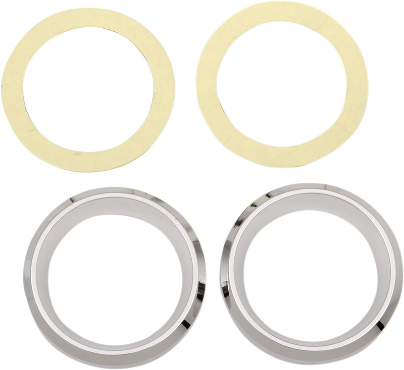 Drag Specialties Instrument Gauge Bezel - Pair - Chrome for Harley-Davidson Touring 1986-2013