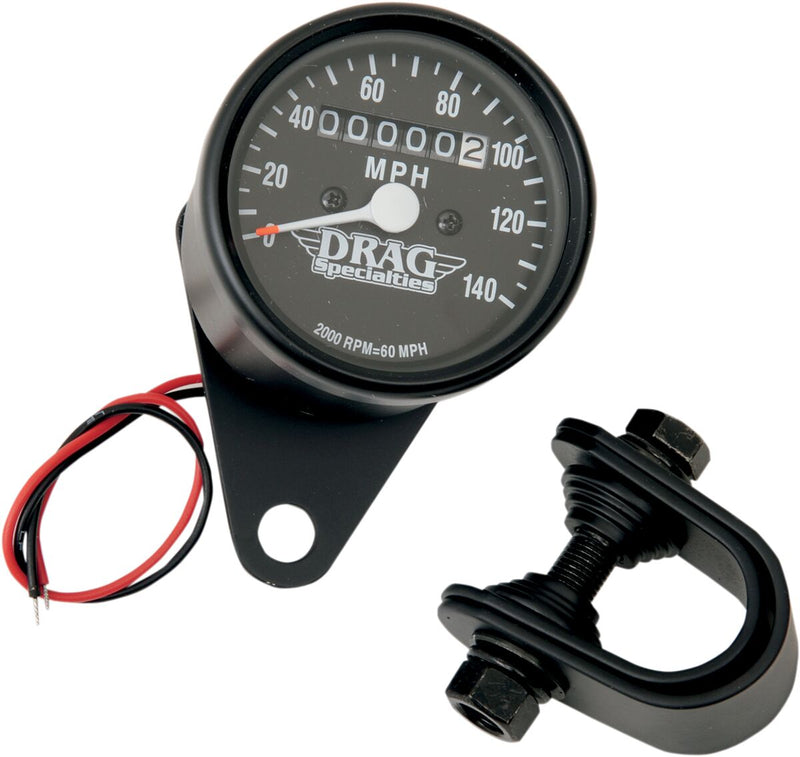 Drag Specialties 2.4" Mini Mechanical Speedometer - Each, Multi-Function