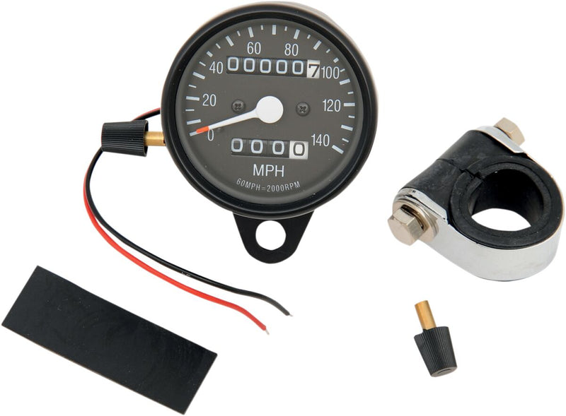 Drag Specialties 2.4" Mini Mechanical Speedometer - Each, Multi-Function