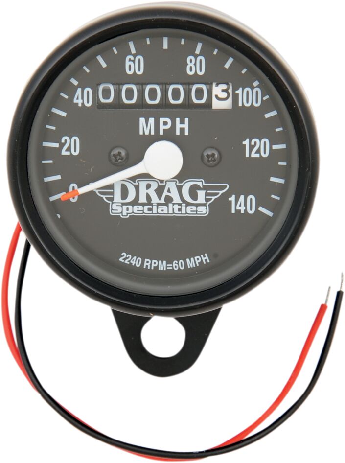 Drag Specialties 2.4" Mini Mechanical Speedometer - Each, Multi-Function