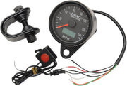Drag Specialties Programmable Mini Electronic Speedometer with Odometer/Tripmeter Fits Harley-Davidson Dyna, Softail, Sportster, Touring Models 1986-2003