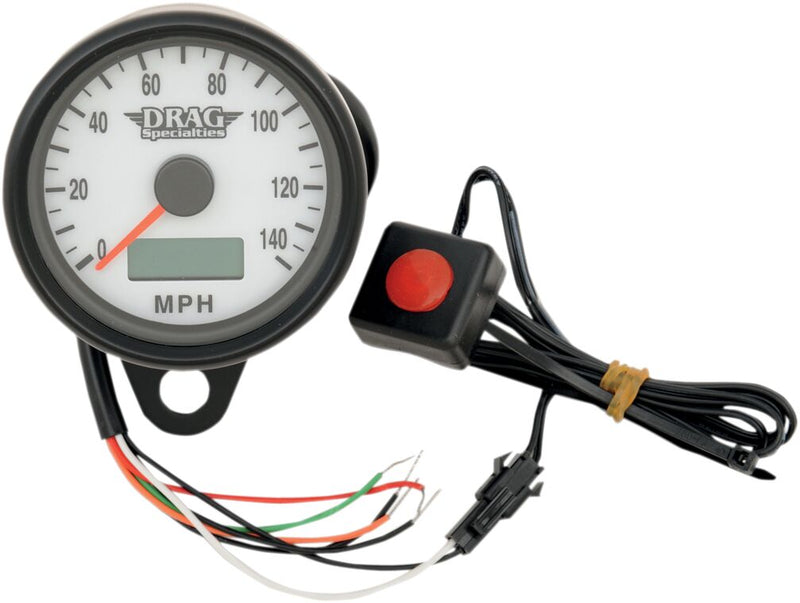 Drag Specialties Programmable Mini Electronic Speedometer with Odometer/tripmeter - MPH, Each for Harley-Davidson Touring, Softail, Sportster & Dyna 1986-2003