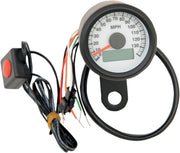 Drag Specialties Programmable Mini Electronic Speedometer with Odometer/Tripmeter Fits Harley-Davidson Dyna, Softail, Sportster, Touring Models 1986-2003
