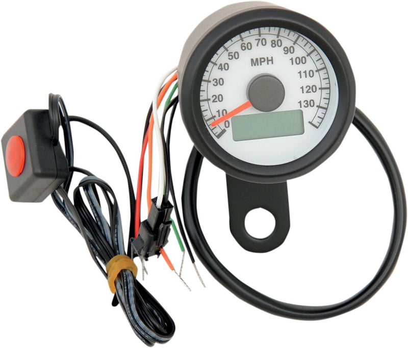 Drag Specialties Programmable Mini Electronic Speedometer with Odometer/tripmeter - Each, MPH for Harley-Davidson Touring, Softail, Sportster & Dyna 1986-2003