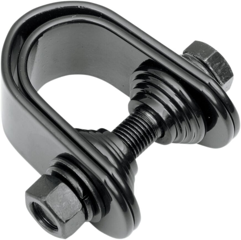 Drag Specialties Clamp Assembly for Mini Speedometer/tachometer - Each, Replacement - Black / Gloss