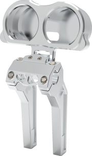LA Choppers Dual Gauge Mount For Performance Risers Unfinished Billet Aluminium #LA-7397-03R