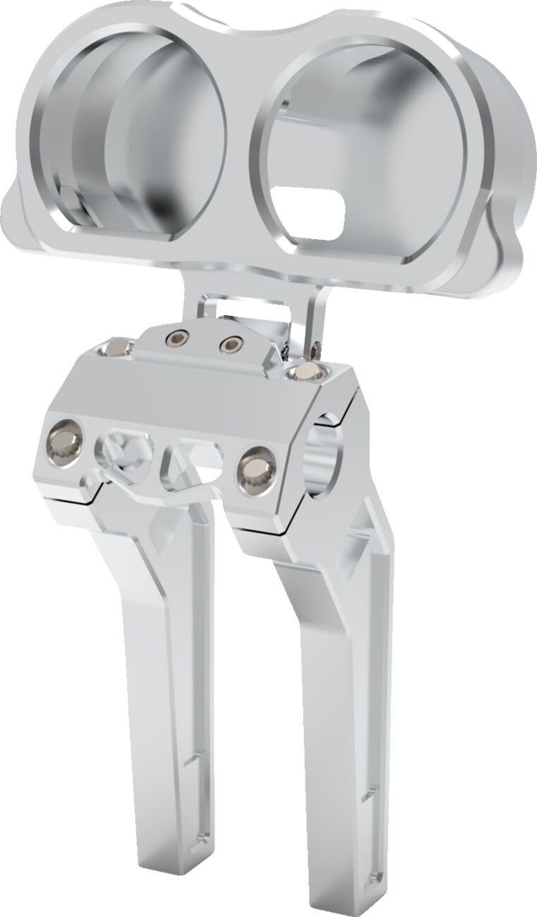 LA Choppers Dual Gauge Mount For Performance Risers Unfinished Billet Aluminium #LA-7397-03R