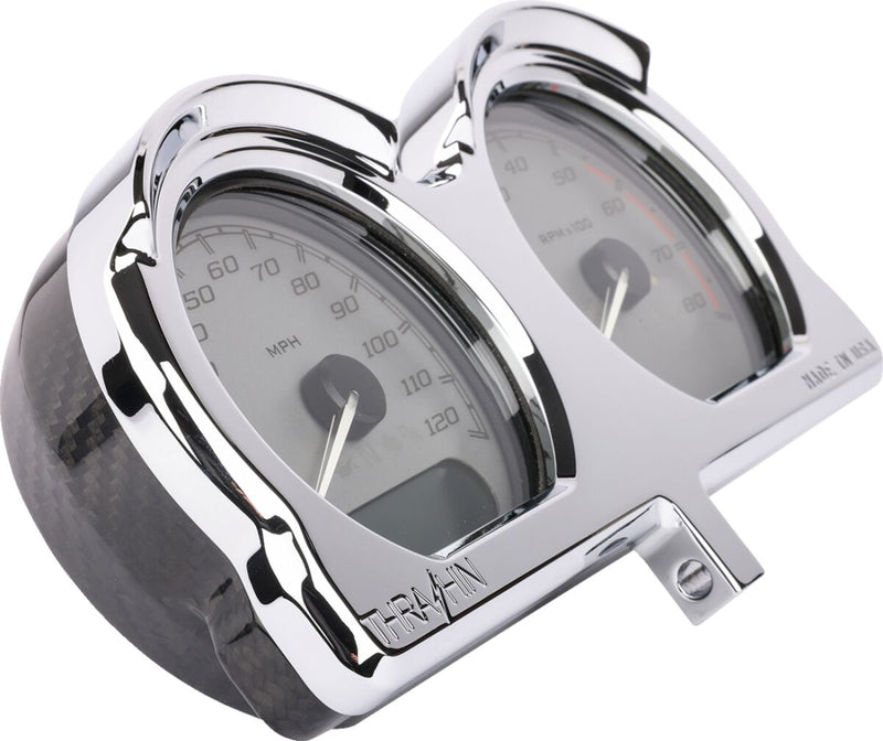 Thrashin' Supply Co. Gauge Relocation Kit - 6061 Billet Aluminum - Chrome for Harley-Davidson Touring 2015-2025