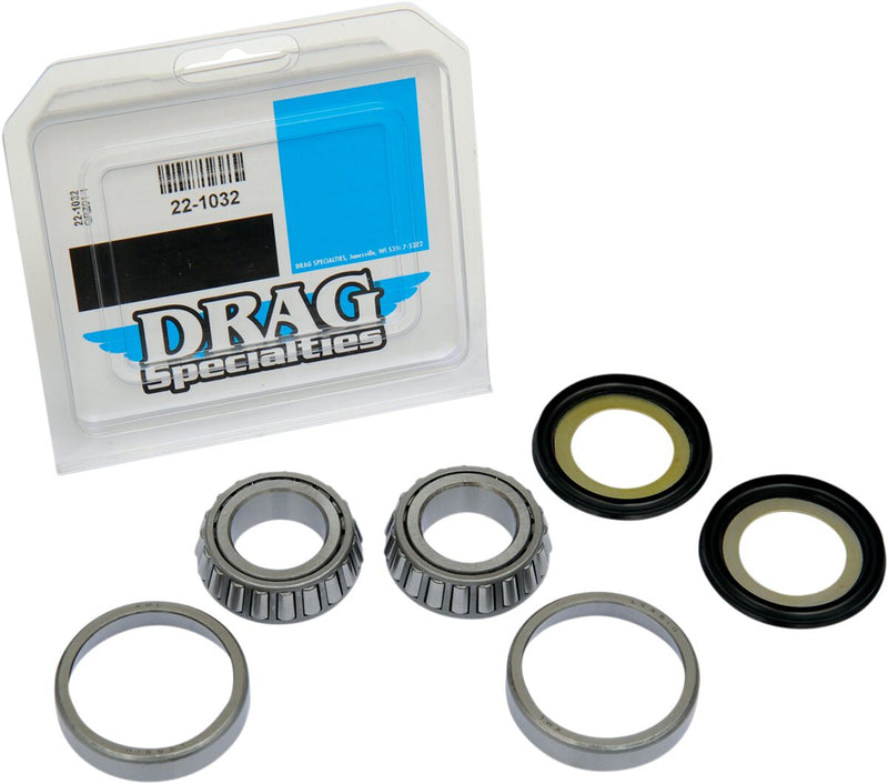 Drag Specialties Neck Post Bearing and Race Complete Replacement Kit - Steering Stem for Harley-Davidson Touring, Softail, Sportster & Dyna 1960-2019