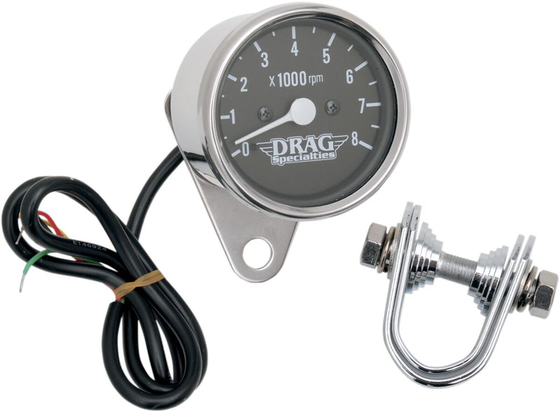 Drag Specialties 2.4" Mini Electronic Tachometer - Analog Tachometer, Each