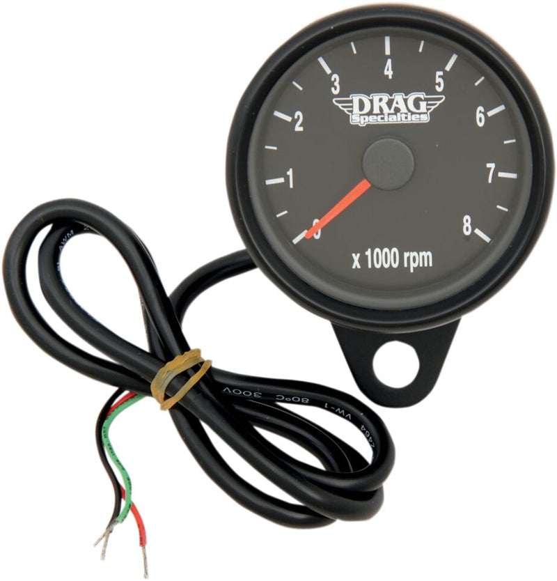 Drag Specialties 2.4" Mini Electronic 8000 RPM Tachometer - Each, Analog Tachometer