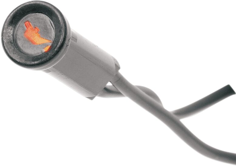 Drag Specialties Snap-in Indicator Light - Oil Pressure, Stainless Steel, Each - Black