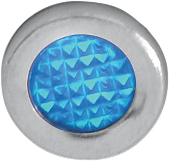 Drag Specialties Snap-in Indicator Light - 7,6 mm (0,3"), Stainless Steel, Each - Unfinished