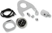 Drag Specialties Chrome Oil Pressure Gauge Kit for Various Various Harley-Davidson Motorcycles (See Fitment List)