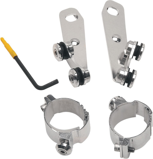 Memphis Shades Metric Custom Lower Deflector Mount Kit for 2003-2017 VICTORY VEGAS Lowers Mounting Kit Polished Complete Wind Deflector Aluminium