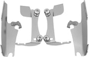 Memphis Shades Metric Windshield Trigger-Lock Complete Mount Kit for 2003-2009 HONDA VTX 1300 Trigger Lock Mounting Kit Polished Aluminium #MEM8963