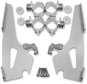 Memphis Shades Metric Windshield Trigger-Lock Complete Mount Kit Trigger Lock Mounting Kit Polished Fairing Aluminium