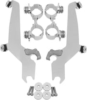 Memphis Shades Metric No-Tool Trigger-Lock Mount Kit for Sportshield Mounting Kit Polished Complete Windshield Aluminium #MEM8917