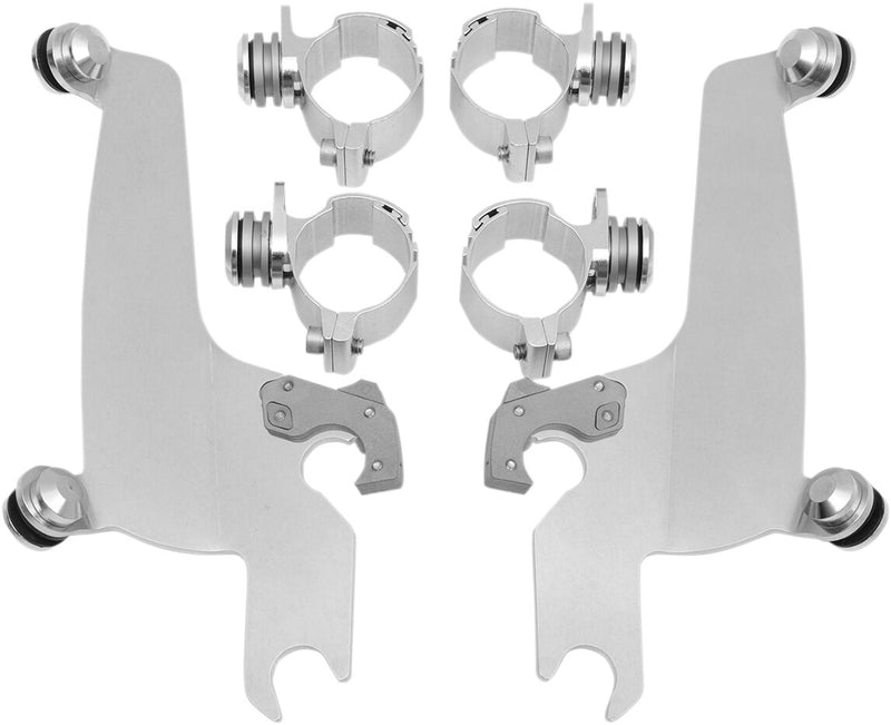 Memphis Shades Metric No-Tool Trigger-Lock Mount Kit for Sportshield for 2004-2009 HONDA VTX 1300 C Mounting Kit Polished Complete Exposed Forks Wi... #MEM8925