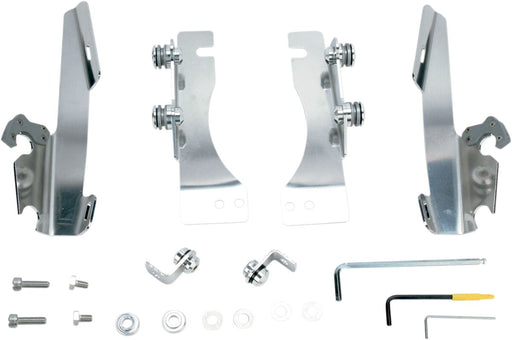 Memphis Shades Metric Windshield Trigger-Lock Complete Mount Kit for 2001-2020 SUZUKI Trigger Lock Mounting Kit Polished Fairing Aluminium