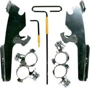 Memphis Shades Metric Windshield Trigger-Lock Complete Mount Kit Trigger Lock Mounting Kit Polished Fairing Aluminium #MEM8982