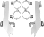 Memphis Shades Metric Windshield Trigger-Lock Complete Mount Kit for 2002-2008 HONDA VTX 1800 Trigger Lock Mounting Kit Polished Aluminium #MEK1903