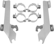 Memphis Shades Metric Windshield Trigger-Lock Complete Mount Kit for 2002-2008 HONDA VTX 1800 Trigger Lock Mounting Kit Polished Aluminium #MEK1904