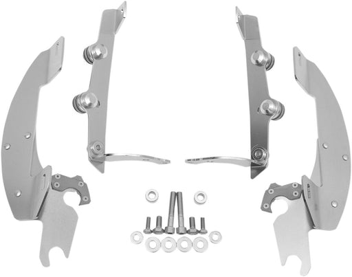 Memphis Shades Metric Windshield Trigger-Lock Complete Mount Kit for 2004-2009, 2011-2020, 2022-2024 HONDA Trigger Lock Mounting Kit Polished Alumi...