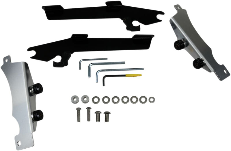 Memphis Shades Metric Windshield Trigger-Lock Complete Mount Kit for 2007-2017 YAMAHA XVS 1300 Trigger Lock Mounting Kit Black Aluminium #MEK1910