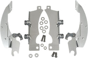 Memphis Shades Metric Windshield Trigger-Lock Complete Mount Kit for 2009-2015 YAMAHA XVS 950 Trigger Lock Mounting Kit Polished Aluminium