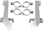 Memphis Shades Metric Windshield Trigger-Lock Complete Mount Kit Trigger Lock Mounting Kit Polished Aluminium