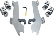 Memphis Shades Metric Windshield Trigger-Lock Complete Mount Kit for 2010-2016 HONDA VT 1300 CR Trigger Lock Mounting Kit Polished Aluminium #MEK1945