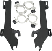 Memphis Shades Metric Windshield Trigger-Lock Complete Mount Kit for 2008-2017 YAMAHA XV 1900 C Trigger Lock Mounting Kit Black Aluminium #MEK1954