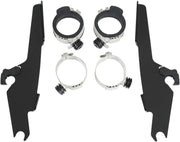 Memphis Shades Metric Windshield Trigger-Lock Complete Mount Kit for 1998-2011 YAMAHA XVS Trigger Lock Mounting Kit Black Aluminium #MEB8980
