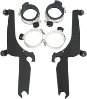 Memphis Shades Metric No-Tool Trigger-Lock Mount Kit for Sportshield for 1998-2011 YAMAHA XVS Mounting Kit Black Complete Windshield Aluminium #MEB8932