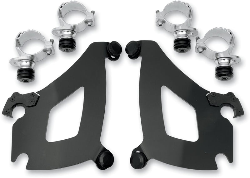 Memphis Shades Metric Bullet Fairing Mount Kit for 2010-2014 HONDA VT 1300 CS Mounting Kit Black Complete Aluminium #MEK1965